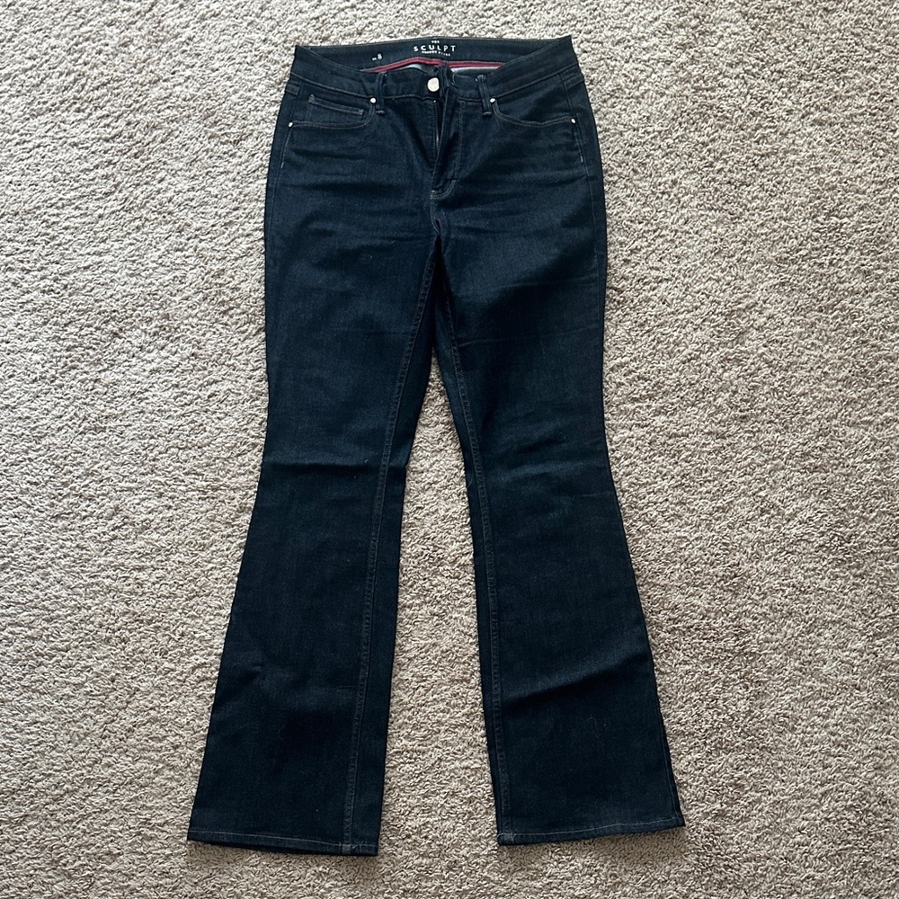 White House Black Market Dark Blue Flare Jeans